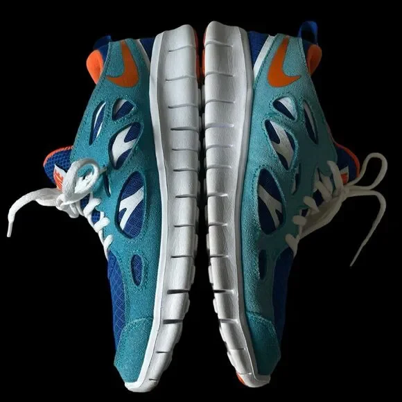 Nike Women's Free Run 2 Light Photo Blue Orange Midnight SZ/7 - Picture 12 of 14